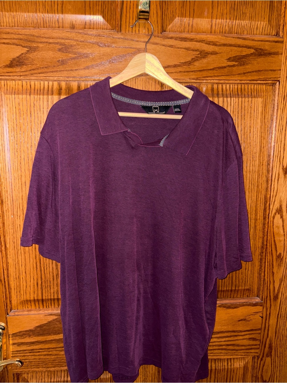 Men's Plum Short-Sleeve Polo Shirt - Classic Collared Style